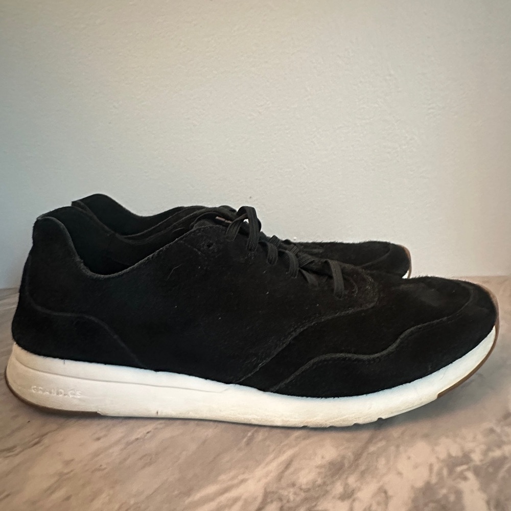Cole Haan Men’s Sneakers – Black Suede, Size 9.5 (Grand.OS Sole) - Picture 3 of 6